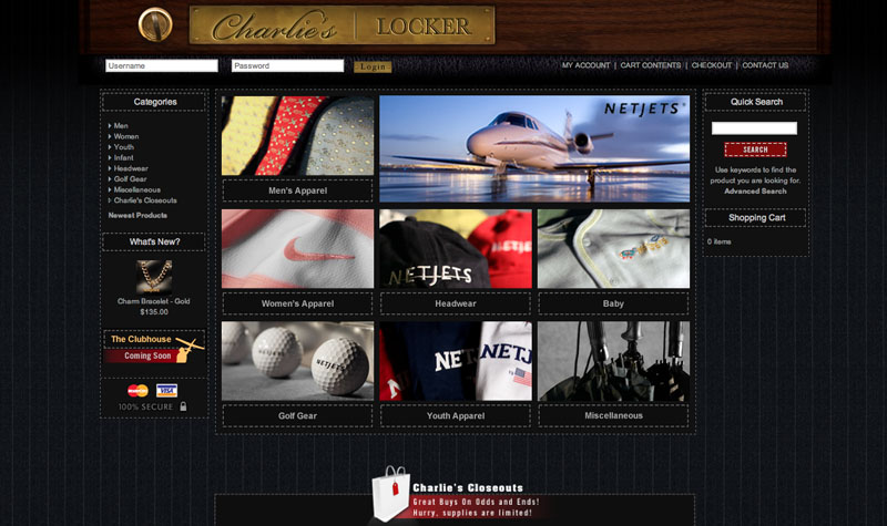 NetJets Charlie's Locker Site