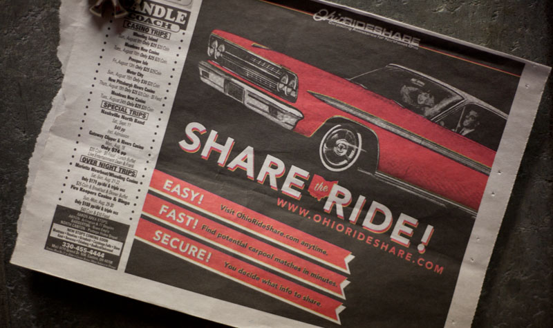 Rideshare Newspaper Ad